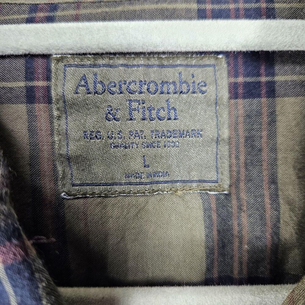 Abercrombie-fitch Women's Green and Brown Shirt, Size Large - Picture 5 of 5